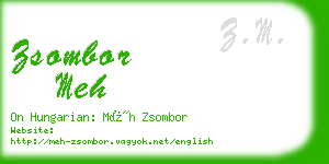 zsombor meh business card